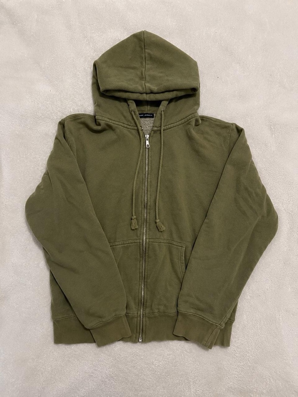 Woman’s Brandy Melville Olive Green Zip-Up Hoodie